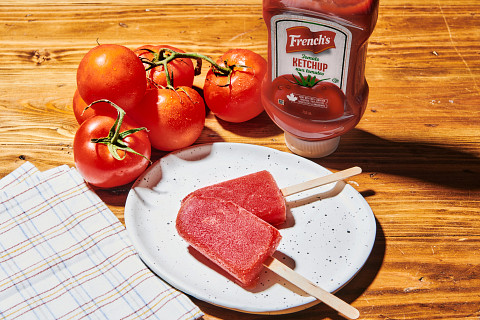 Popsicles, tomatoes and ketchup
