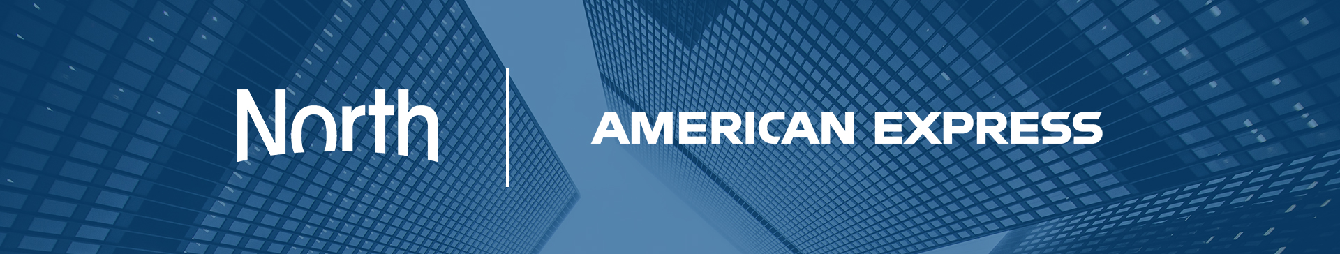 North Strategic and American Express Logos on a blue background
